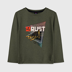 Лонгслив хлопковый детский Rust Стучим в дверь соседу Раст, цвет: меланж-хаки