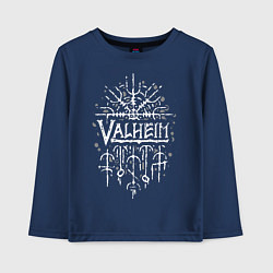 Лонгслив хлопковый детский Valheim, цвет: тёмно-синий