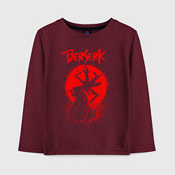 Лонгслив хлопковый детский BERSERK, цвет: меланж-бордовый