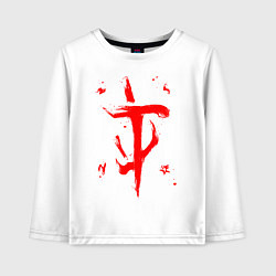 Лонгслив хлопковый детский DOOM ETERNAL ДУМ, цвет: белый
