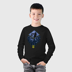 Лонгслив хлопковый детский Дарксайд V Лига Справедливости, цвет: черный — фото 2