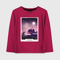Лонгслив хлопковый детский Horizon fight, цвет: маджента