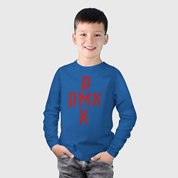 Лонгслив хлопковый детский DMX Cross, цвет: синий — фото 2