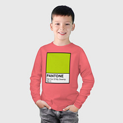 Лонгслив хлопковый детский Shrek: Pantone Color, цвет: коралловый — фото 2