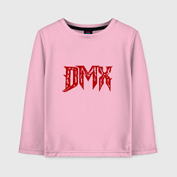 Лонгслив хлопковый детский DMX Logo, цвет: светло-розовый