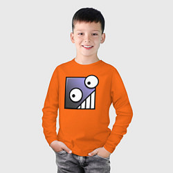 Лонгслив хлопковый детский Geometry Dash: Геометрический Тире Z, цвет: оранжевый — фото 2