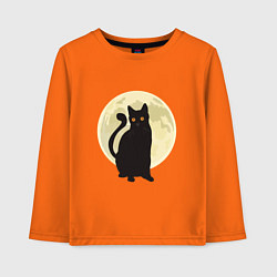 Лонгслив хлопковый детский Moon Cat, цвет: оранжевый