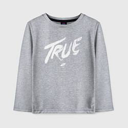 Лонгслив хлопковый детский TRUE AVICII, цвет: меланж