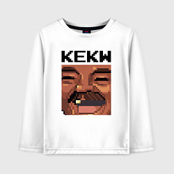 Лонгслив хлопковый детский Хуан Хойя Борха: KEKW, цвет: белый