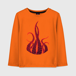 Лонгслив хлопковый детский Octopus Осьминог, цвет: оранжевый