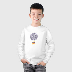 Лонгслив хлопковый детский Tennis time, цвет: белый — фото 2