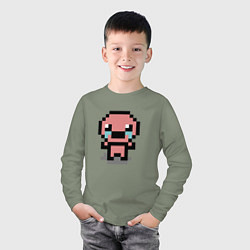 Лонгслив хлопковый детский Pixel isaac, цвет: авокадо — фото 2