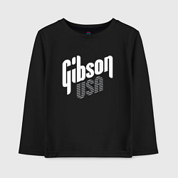 Лонгслив хлопковый детский GIBSON USA, цвет: черный