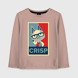 Лонгслив хлопковый детский Crisp, цвет: пыльно-розовый