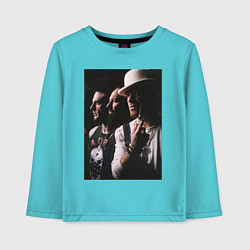 Лонгслив хлопковый детский 5FDP, цвет: бирюзовый