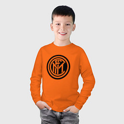 Лонгслив хлопковый детский INTERNATIONAL INTER MILAN, цвет: оранжевый — фото 2
