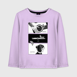 Лонгслив хлопковый детский Endure and survive, цвет: лаванда