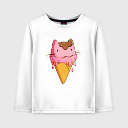 Детский лонгслив Cat Ice Cream