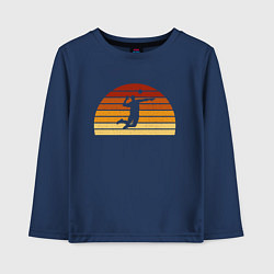 Лонгслив хлопковый детский Beach Volleyball, цвет: тёмно-синий