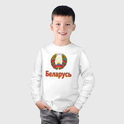Лонгслив хлопковый детский Беларусь, цвет: белый — фото 2