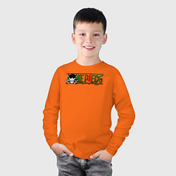 Лонгслив хлопковый детский Лого Ророноа Зоро One Piece, цвет: оранжевый — фото 2