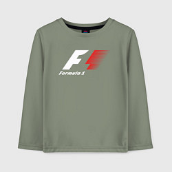 Лонгслив хлопковый детский Formula 1, цвет: авокадо