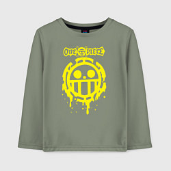 Лонгслив хлопковый детский Пираты Сердца One Piece, цвет: авокадо