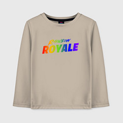 Лонгслив хлопковый детский Rainbow Royale, цвет: миндальный