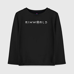 Лонгслив хлопковый детский RimWorld logo, цвет: черный