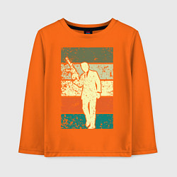 Лонгслив хлопковый детский Джеймс Бонд, цвет: оранжевый