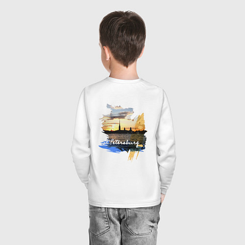 Детский лонгслив Travel Санк-Петербург / Белый – фото 4