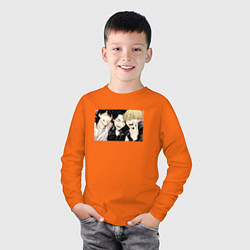 Лонгслив хлопковый детский ШИНИЧИРО БАДЗИ И МАЙКИ, цвет: оранжевый — фото 2