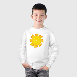 Лонгслив хлопковый детский Sunny Lion, цвет: белый — фото 2