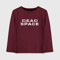 Лонгслив хлопковый детский Dead Space, цвет: меланж-бордовый