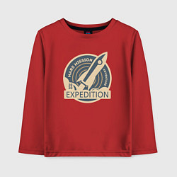 Лонгслив хлопковый детский На Марс - 2030, цвет: красный