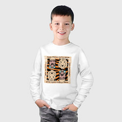 Лонгслив хлопковый детский Free Joe Exotic, цвет: белый — фото 2
