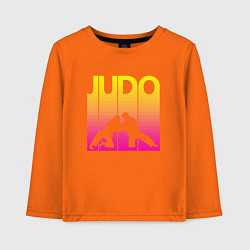 Лонгслив хлопковый детский Judo Sport, цвет: оранжевый