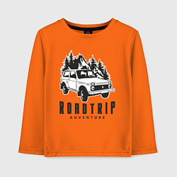 Лонгслив хлопковый детский Niva roadtrip, цвет: оранжевый