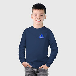 Лонгслив хлопковый детский SPACEX Илон Маск, цвет: тёмно-синий — фото 2