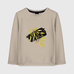 Детский лонгслив Золотые листья Абстракция