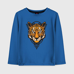 Лонгслив хлопковый детский Tiger Style, цвет: синий