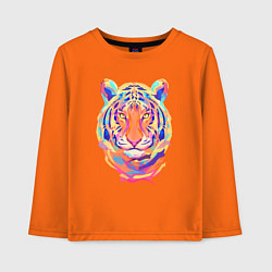 Лонгслив хлопковый детский Color Tiger, цвет: оранжевый