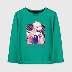 Лонгслив хлопковый детский Кокоми Genshin Impact, цвет: зеленый