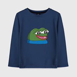 Лонгслив хлопковый детский Pepe happy Пепе хеппи, цвет: тёмно-синий