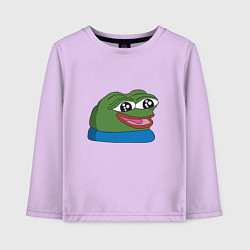 Лонгслив хлопковый детский Pepe happy Пепе хеппи, цвет: лаванда