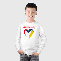 Лонгслив хлопковый детский Armenia Heart, цвет: белый — фото 2