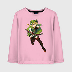 Лонгслив хлопковый детский Zelda1, цвет: светло-розовый