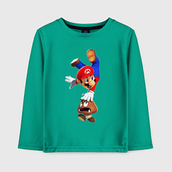 Лонгслив хлопковый детский Goomba Hit, цвет: зеленый