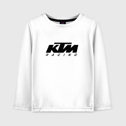 Лонгслив хлопковый детский КТМ МОТОКРОСС KTM RACING, цвет: белый