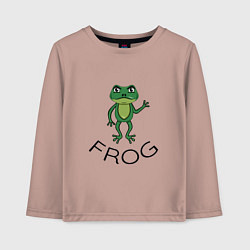 Детский лонгслив Frog green